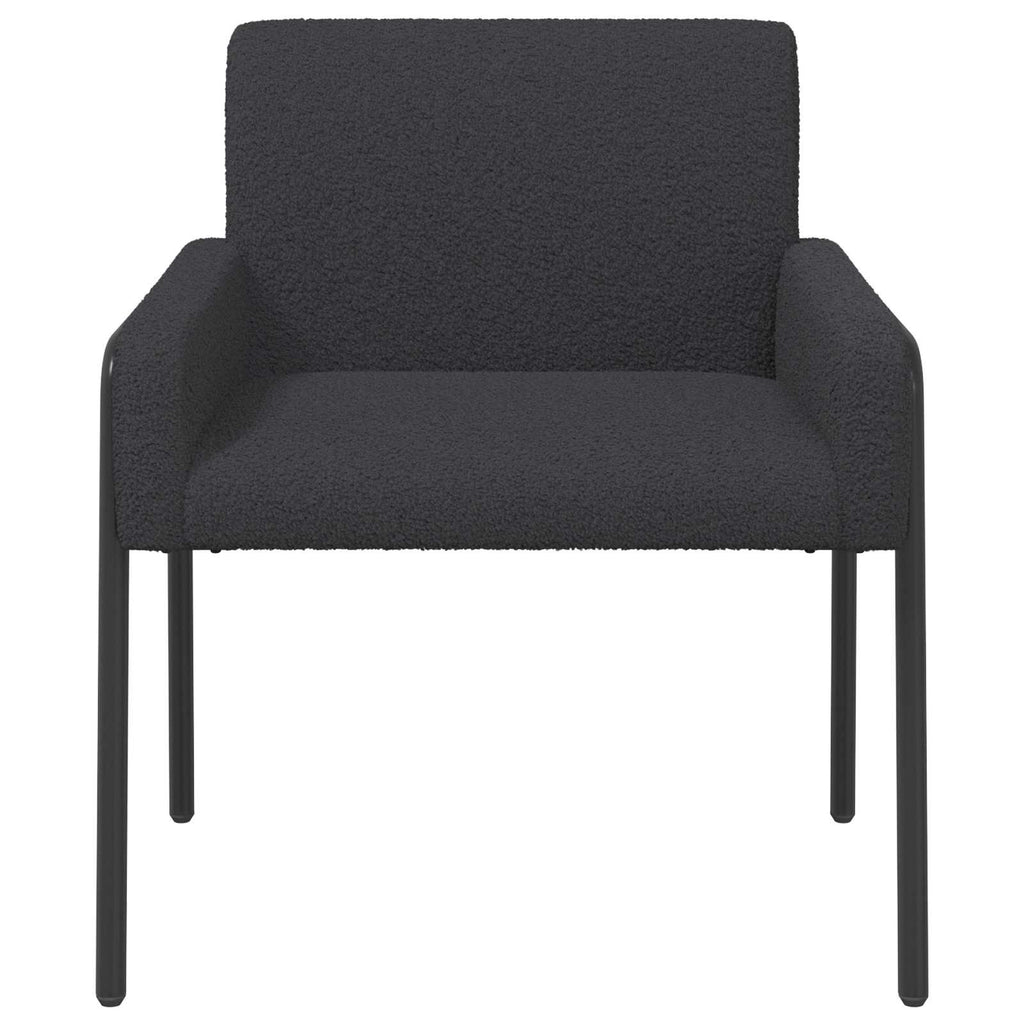 vidaXL Fotel ciemnoszary Bouclé