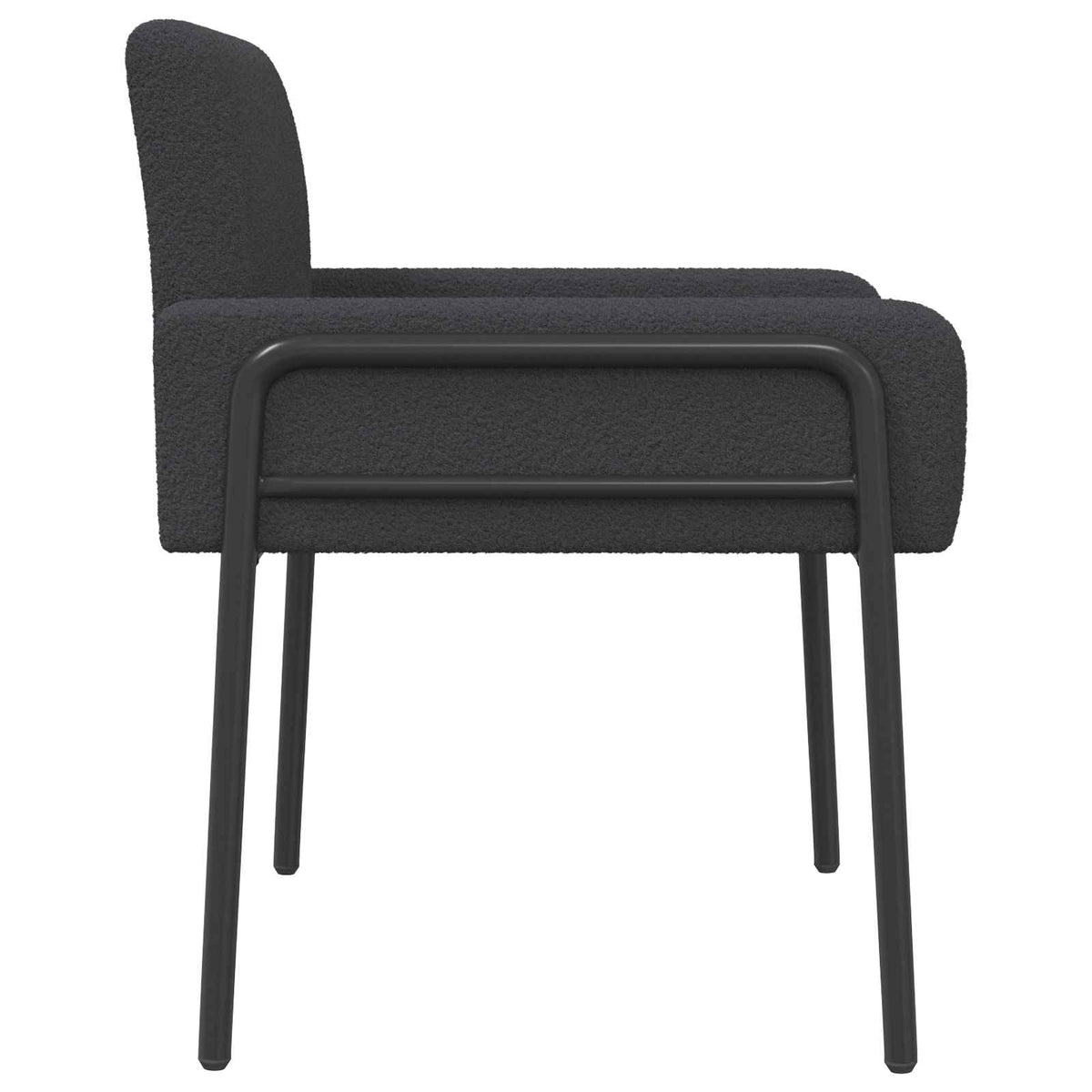 vidaXL Fotel ciemnoszary Bouclé