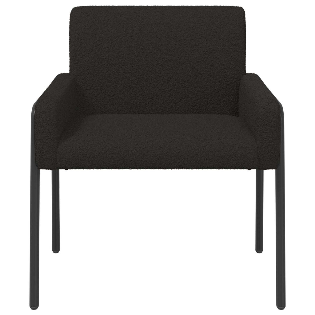 vidaXL Fotel Czarny Bouclé