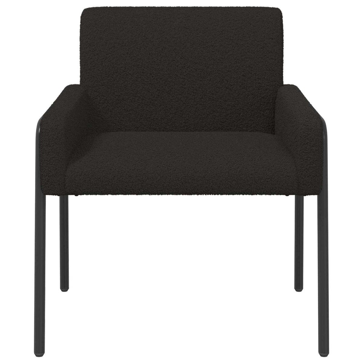 vidaXL Fotel Czarny Bouclé