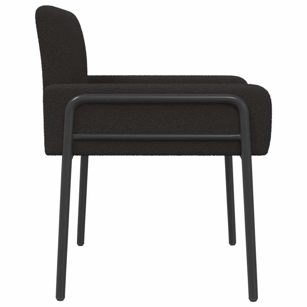 vidaXL Fotel Czarny Bouclé
