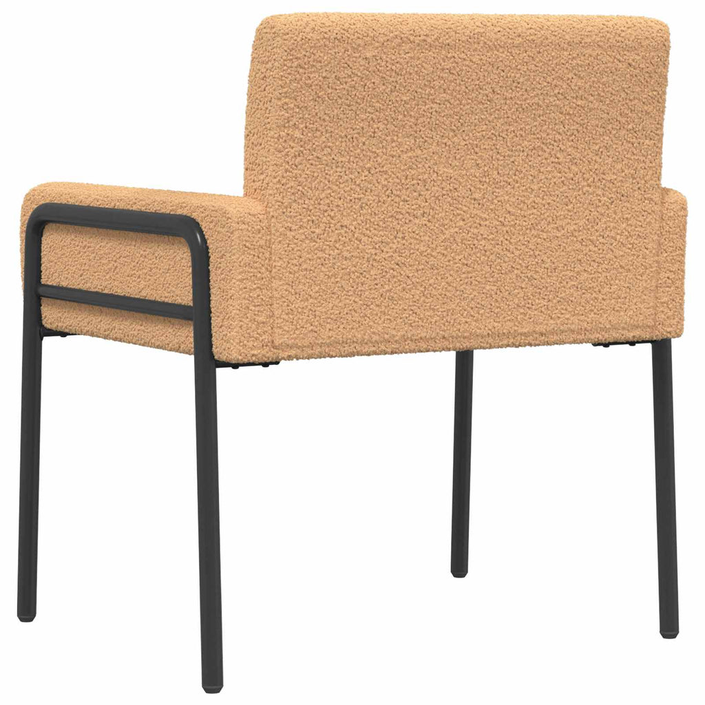 vidaXL Fotel Beżowy Bouclé