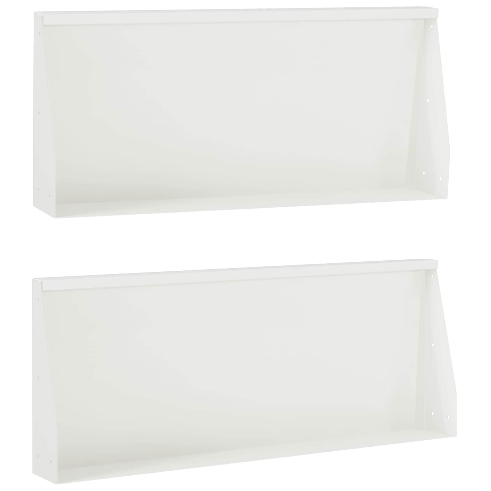 vidaXL Mur oporowy 2 szt. 100 x 12 x 30 cm Stal Biały