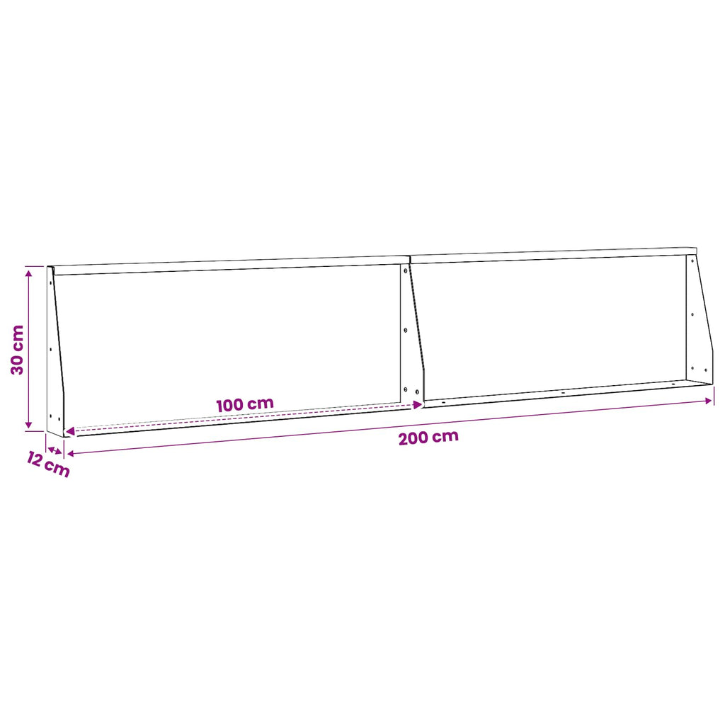 vidaXL Mur oporowy 2 szt. 100 x 12 x 30 cm Stal Biały