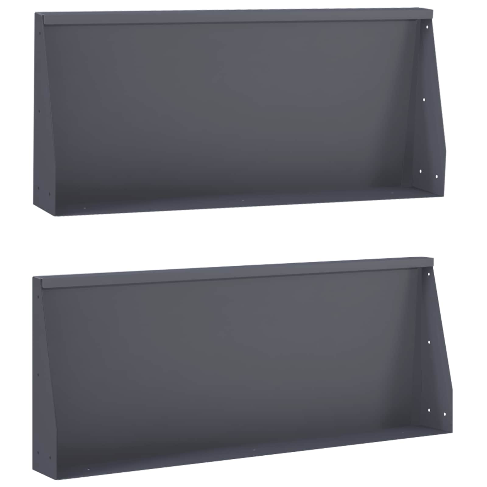 vidaXL Mur oporowy 2 szt. 100 x 12 x 30 cm Stal antracytowy