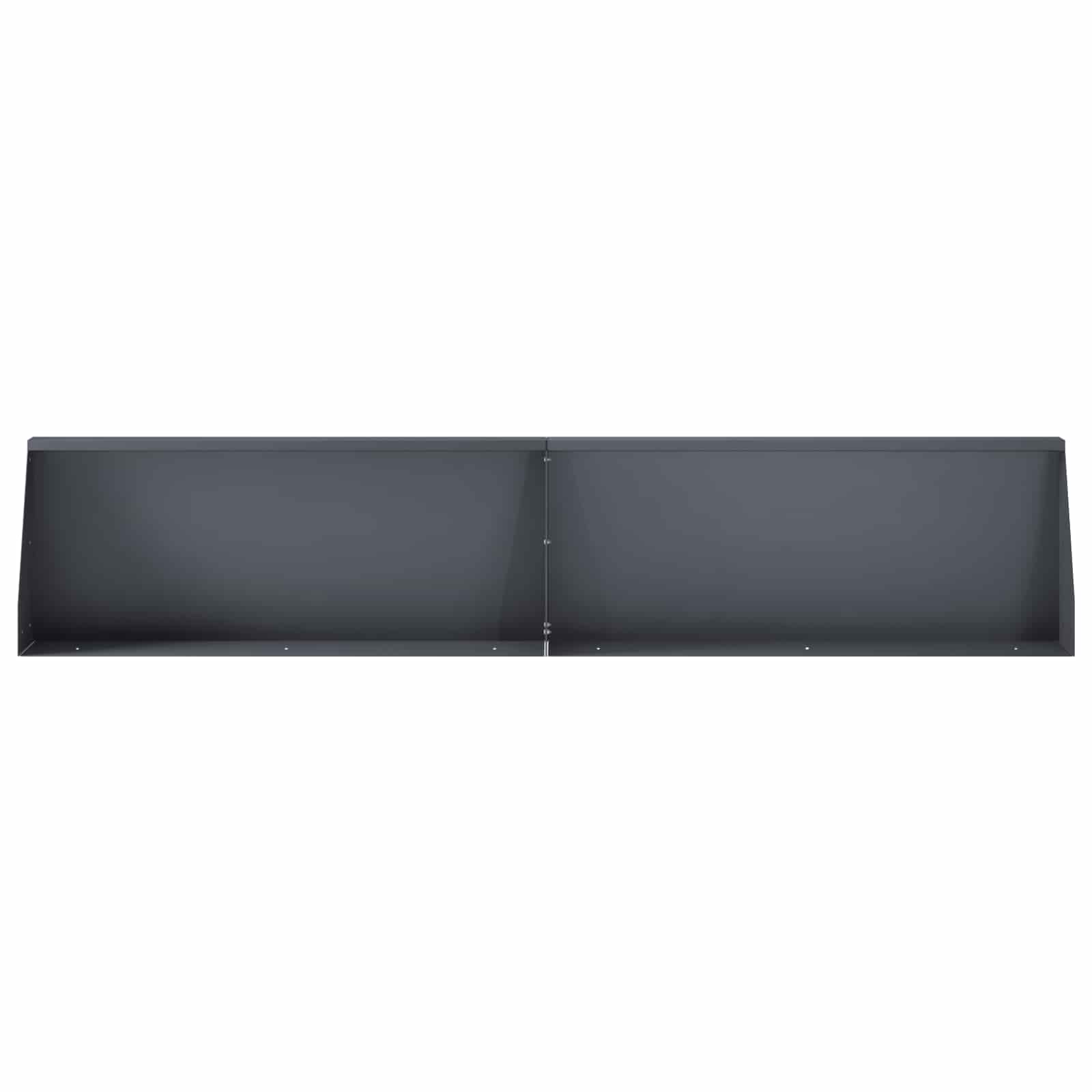 vidaXL Mur oporowy 2 szt. 100 x 12 x 30 cm Stal antracytowy