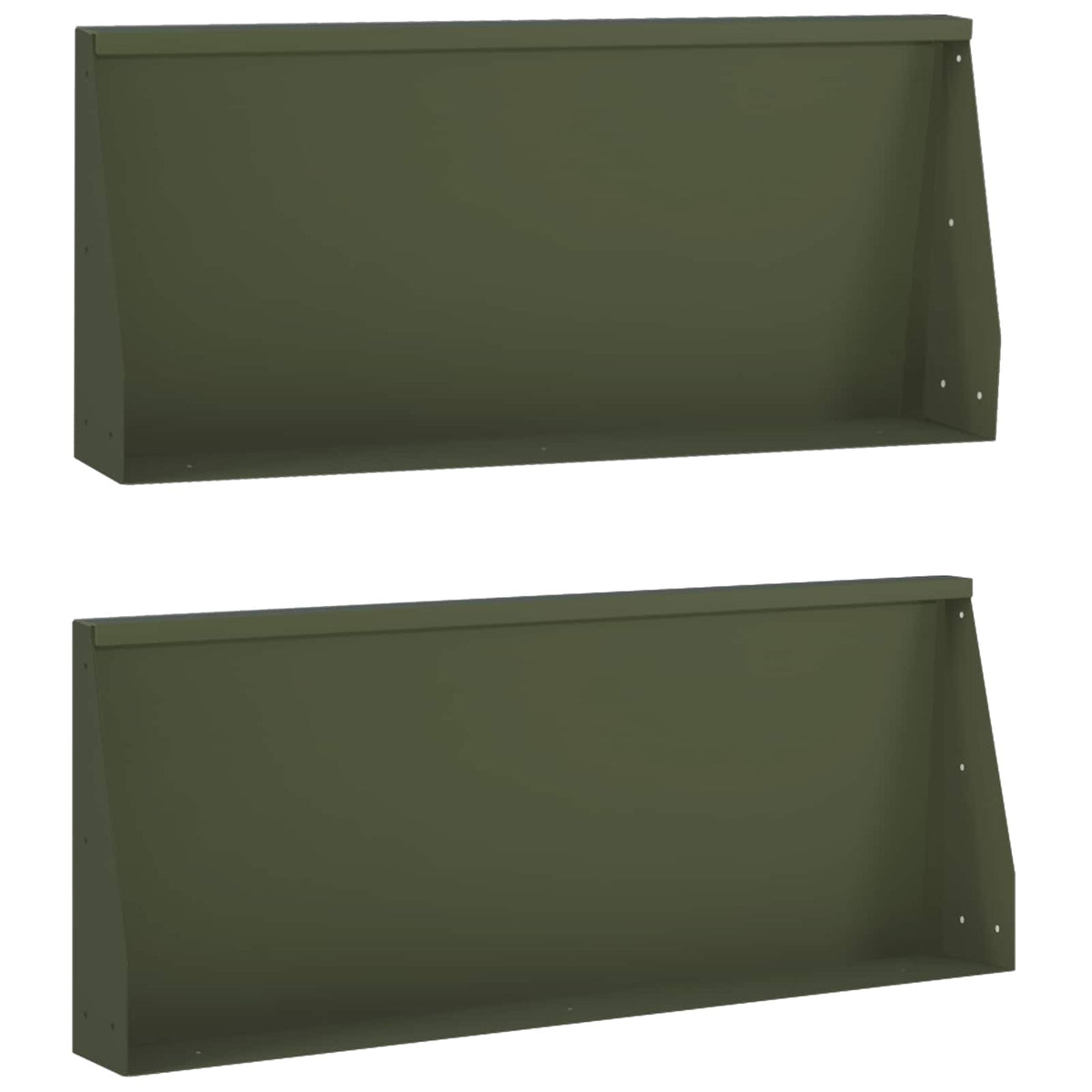 vidaXL Mur oporowy 2 szt. 100 x 12 x 30 cm Stal Oliwkowy zielony