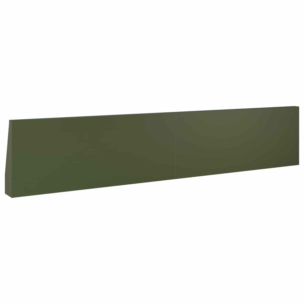 vidaXL Mur oporowy 2 szt. 100 x 12 x 30 cm Stal Oliwkowy zielony