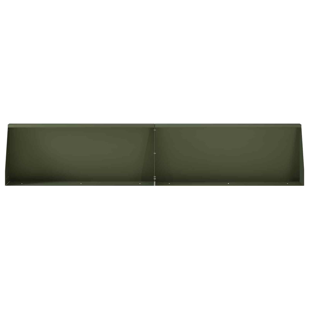 vidaXL Mur oporowy 2 szt. 100 x 12 x 30 cm Stal Oliwkowy zielony