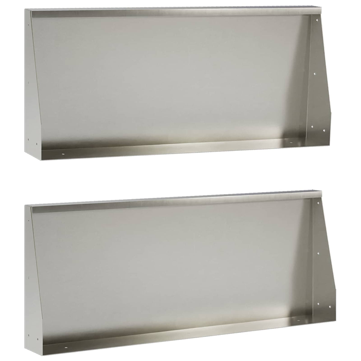 vidaXL Mur oporowy 2 szt. 100 x 12 x 30 cm Stal nierdzewna srebrny