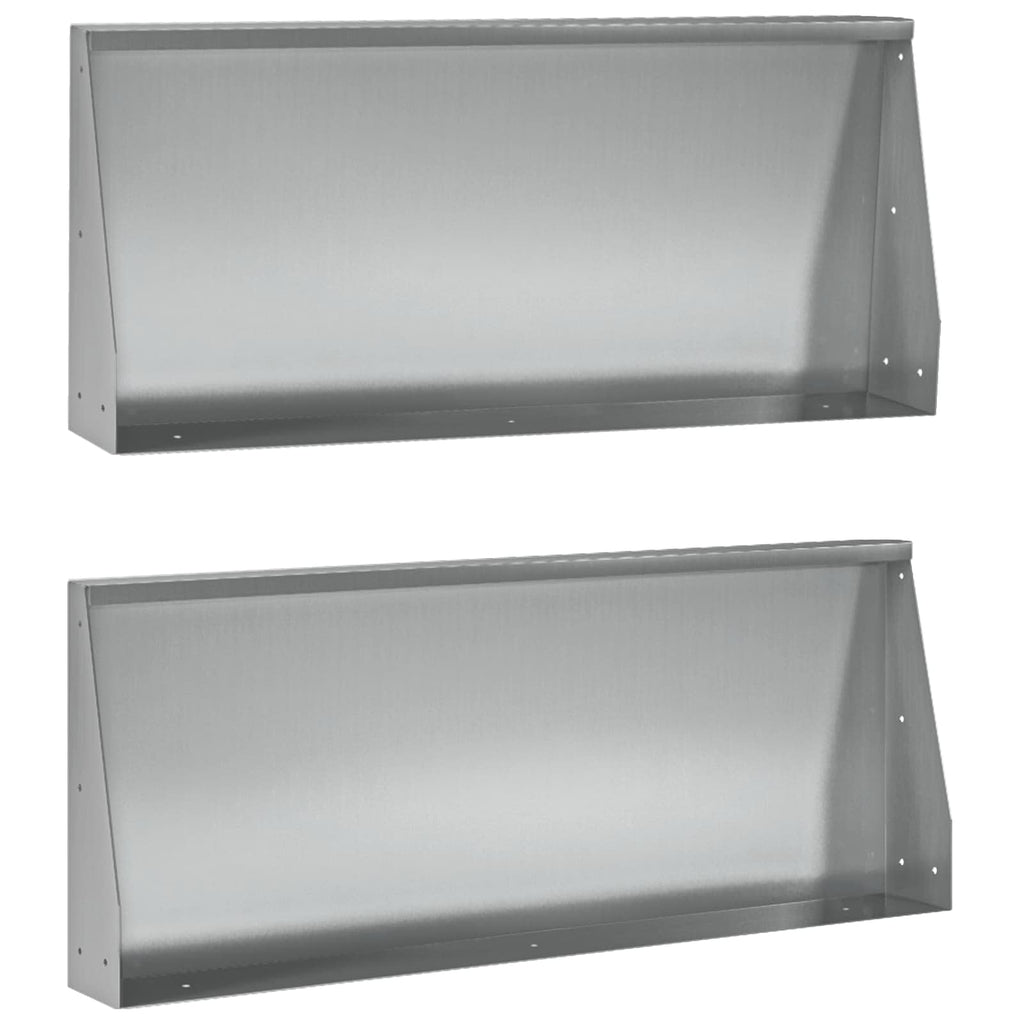 vidaXL Mur oporowy 2 szt. 100 x 12 x 30 cm Stal ocynkowana srebrny