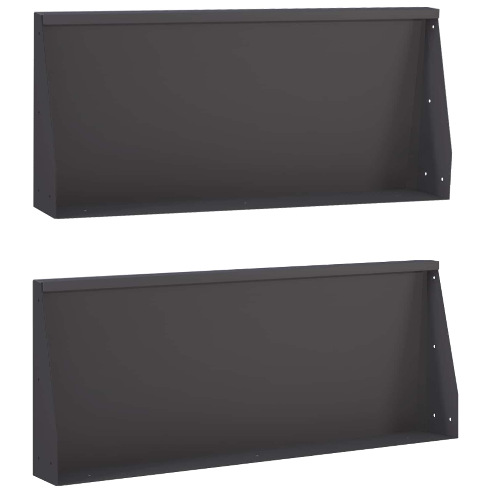 vidaXL Mur oporowy 2 szt. 100 x 12 x 40 cm Stal Czarny