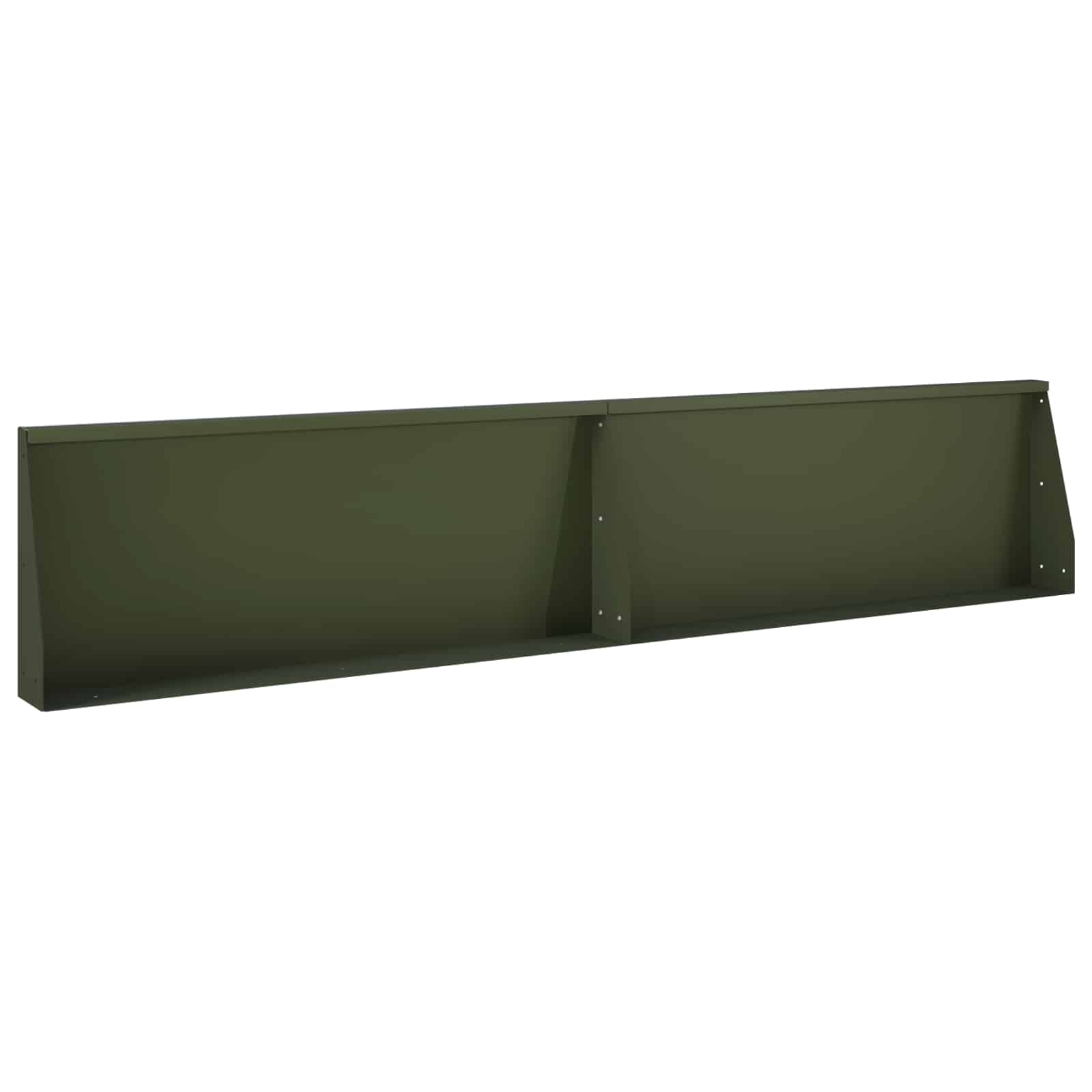 vidaXL Mur oporowy 2 szt. 100 x 12 x 40 cm Stal Oliwkowy zielony