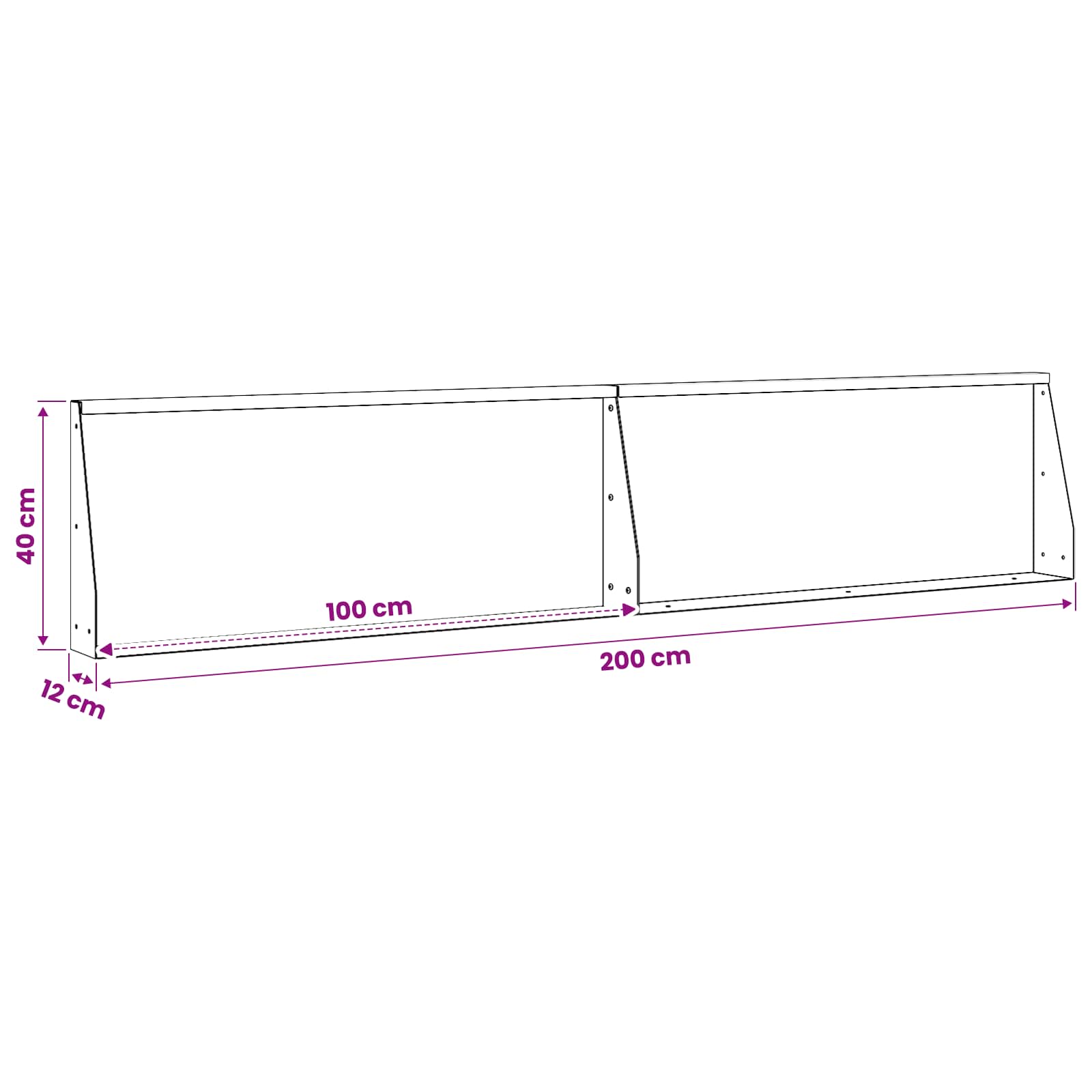 vidaXL Mur oporowy 2 szt. 100 x 12 x 40 cm Stal nierdzewna srebrny