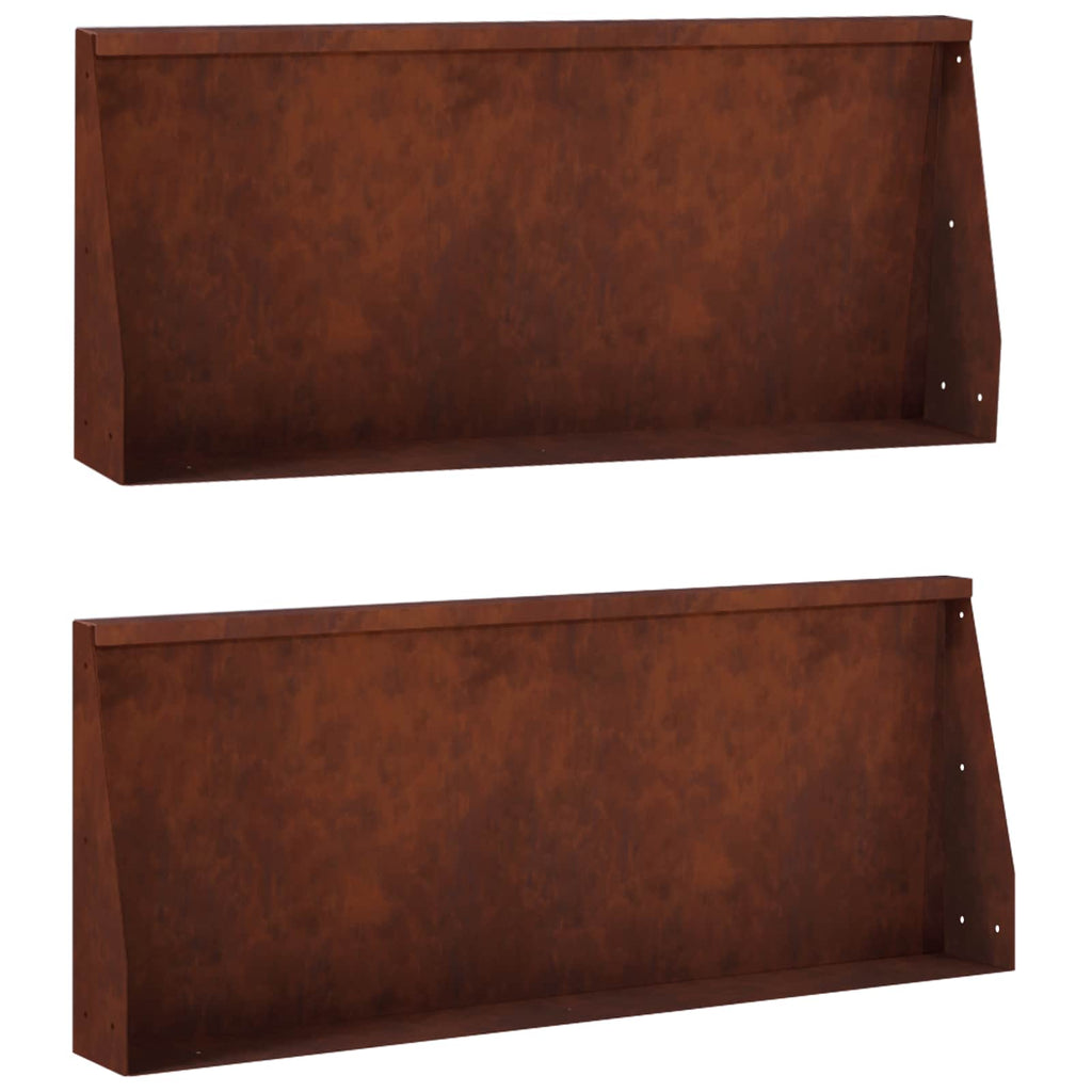 vidaXL Mur oporowy 2 szt. 100 x 12 x 40 cm Stal kortenowska Rdzawy