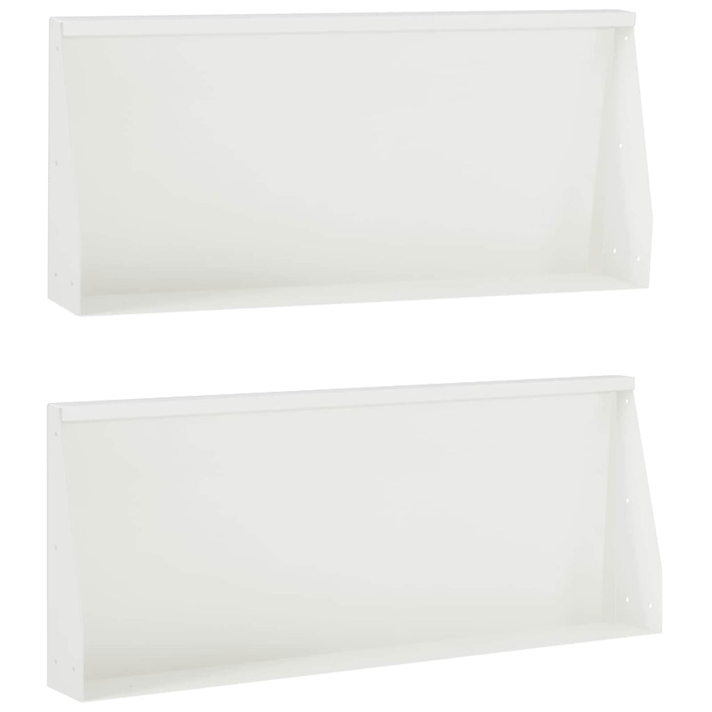 vidaXL Mur oporowy 2 szt. 100 x 12 x 50 cm Stal Biały