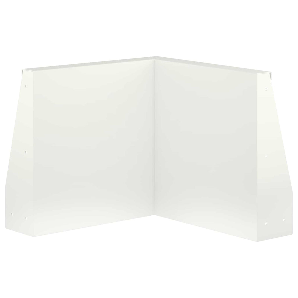 vidaXL Mur oporowy 50 x 50 x 30 cm Stal Biały