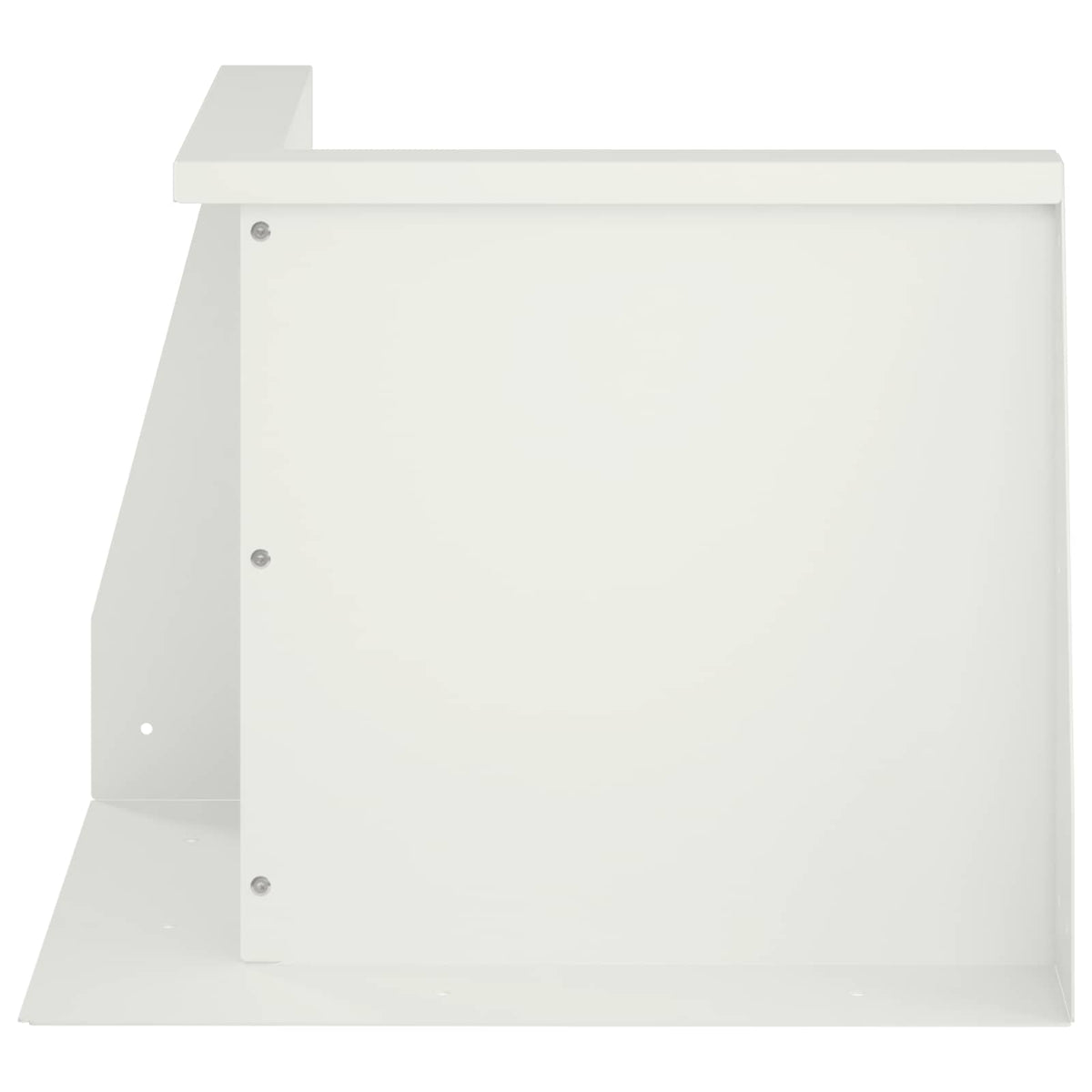 vidaXL Mur oporowy 50 x 50 x 30 cm Stal Biały