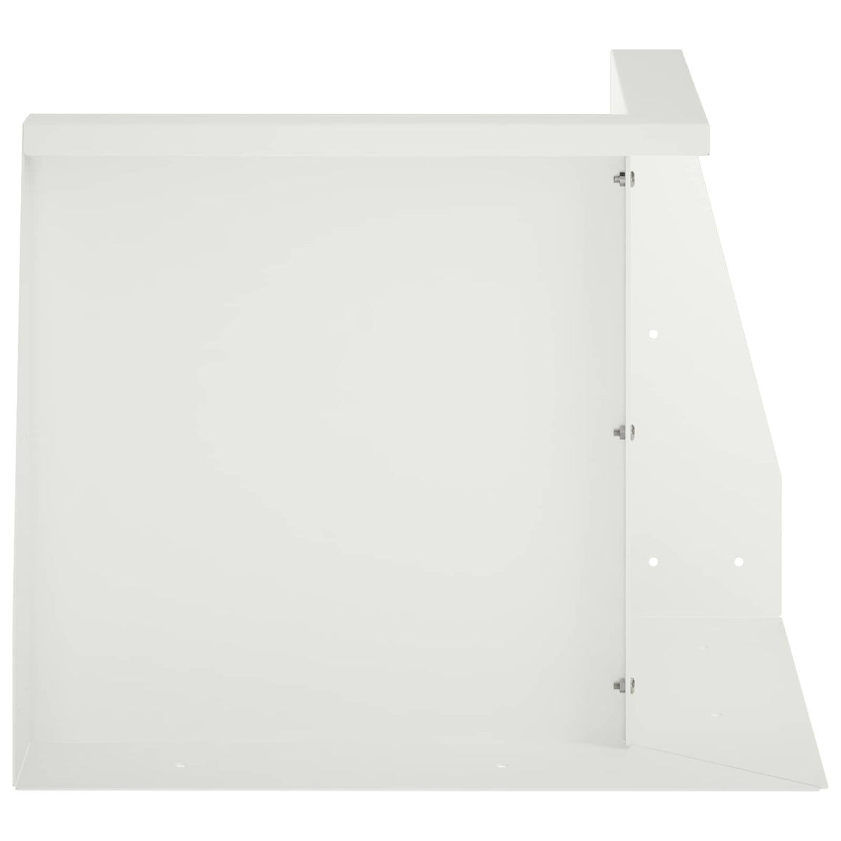 vidaXL Mur oporowy 50 x 50 x 30 cm Stal Biały