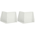 vidaXL Mur oporowy 2 szt. 50 x 50 x 30 cm Stal Biały
