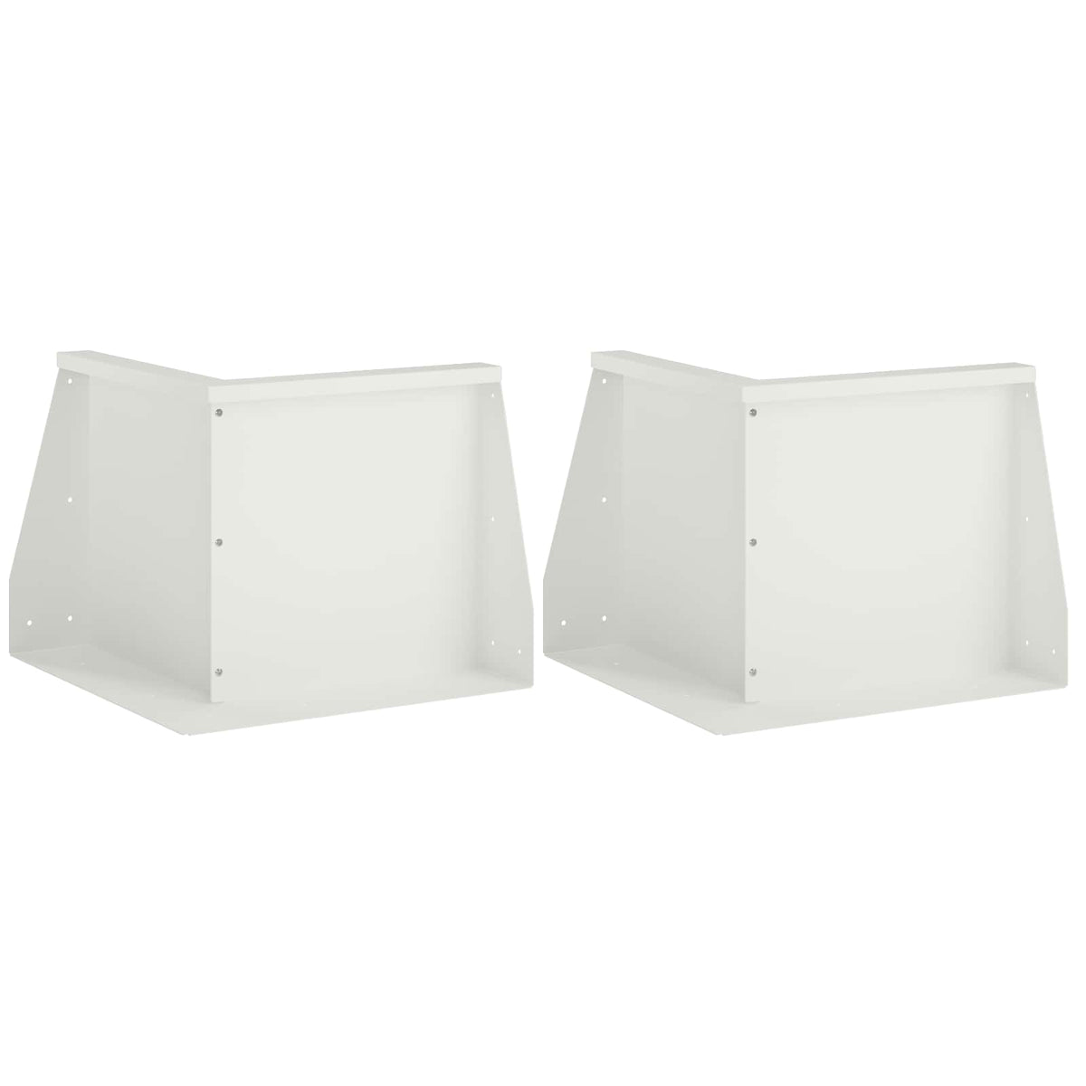 vidaXL Mur oporowy 2 szt. 50 x 50 x 30 cm Stal Biały