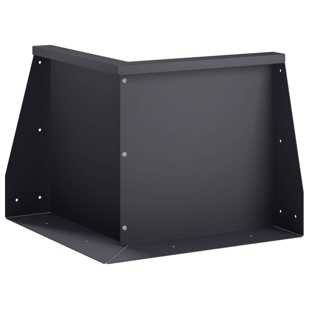 vidaXL Mur oporowy 50 x 50 x 30 cm Stal antracytowy