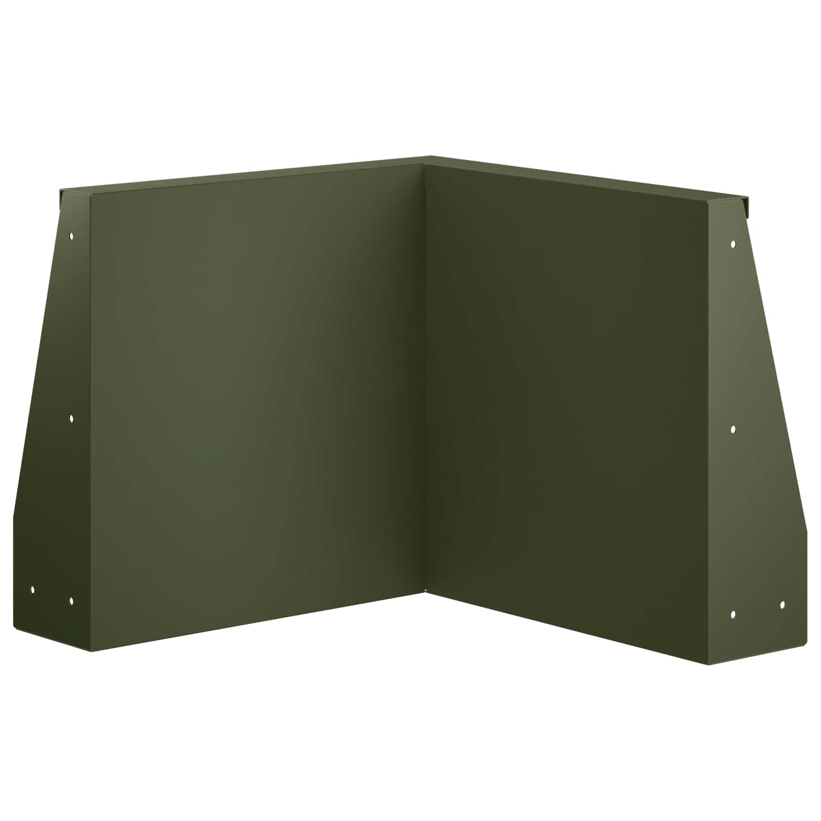 vidaXL Mur oporowy 2 szt. 50 x 50 x 30 cm Stal Oliwkowy zielony