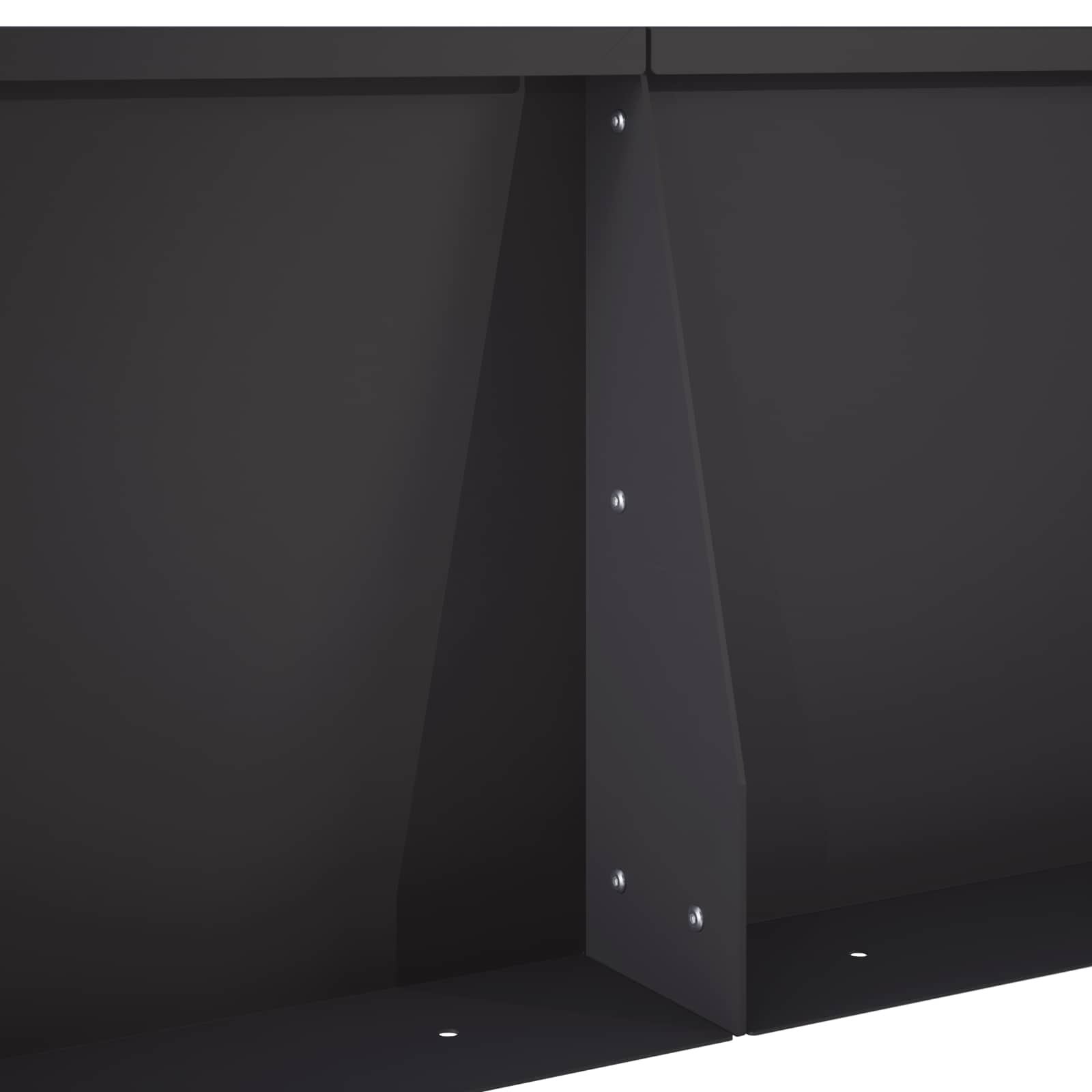 vidaXL Mur oporowy 2 szt. 50 x 50 x 40 cm Stal Czarny