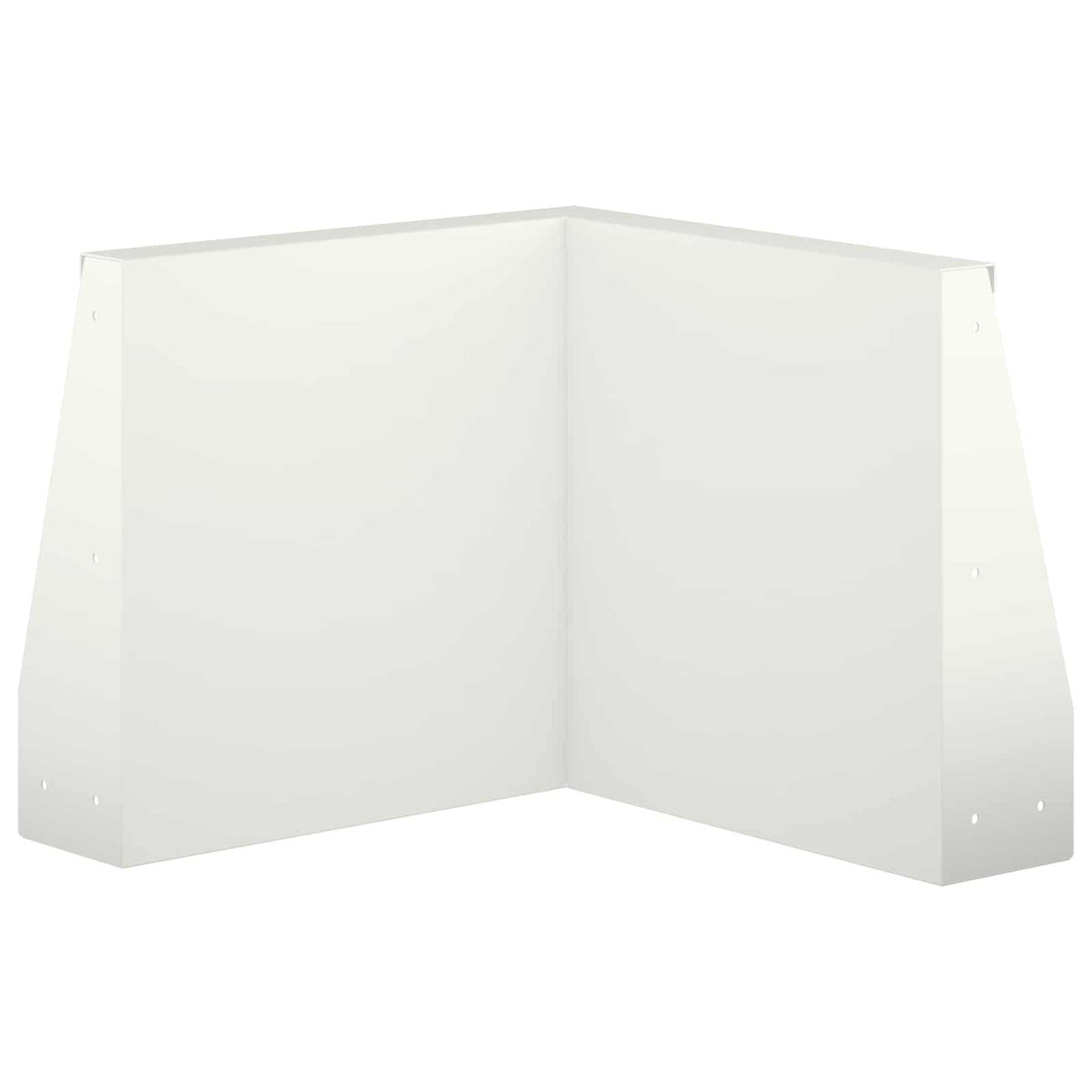 vidaXL Mur oporowy 2 szt. 50 x 50 x 40 cm Stal Biały