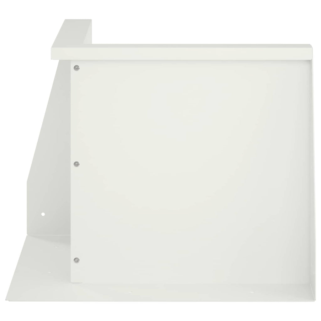 vidaXL Mur oporowy 2 szt. 50 x 50 x 40 cm Stal Biały