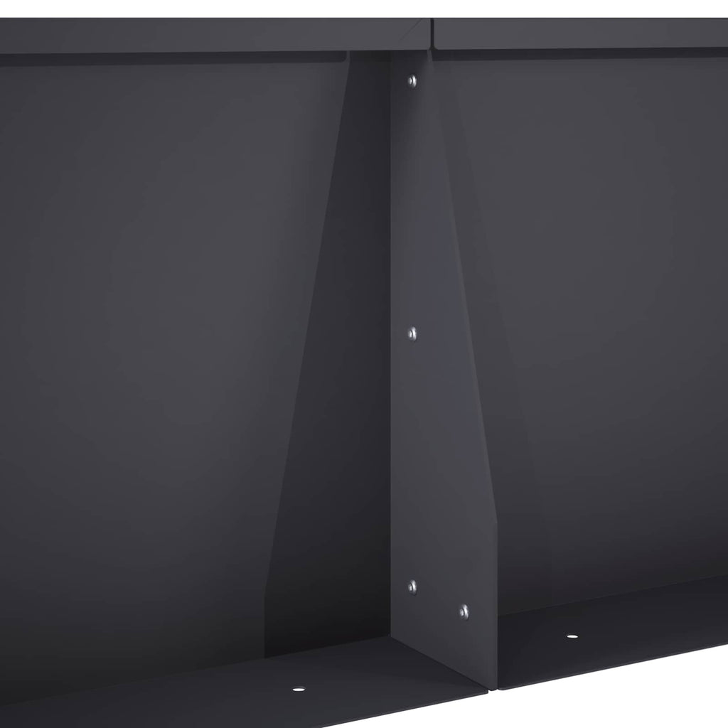 vidaXL Mur oporowy 2 szt. 50 x 50 x 40 cm Stal antracytowy