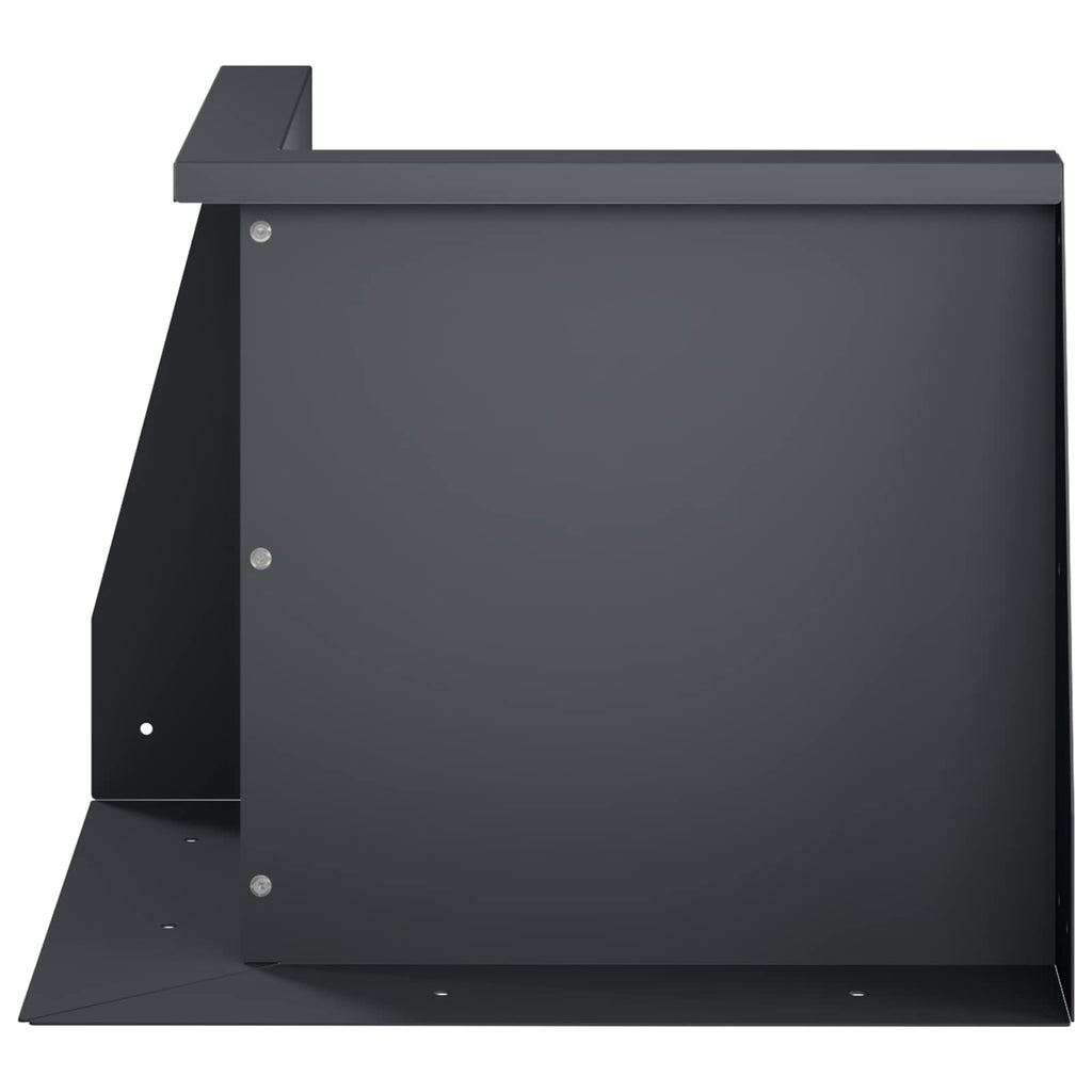 vidaXL Mur oporowy 2 szt. 50 x 50 x 40 cm Stal antracytowy