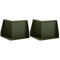vidaXL Mur oporowy 2 szt. 50 x 50 x 40 cm Stal Oliwkowy zielony