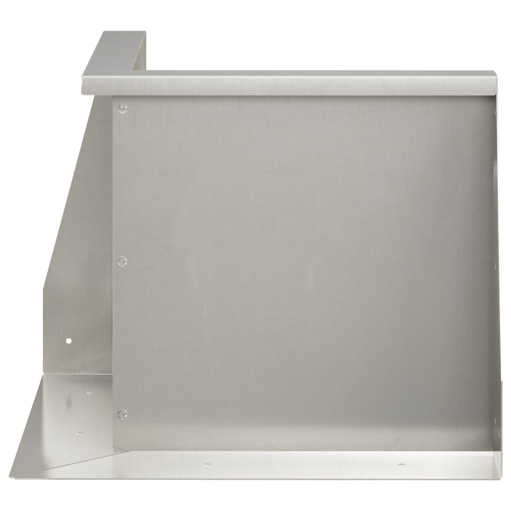 vidaXL Mur oporowy 50 x 50 x 40 cm Stal nierdzewna srebrny