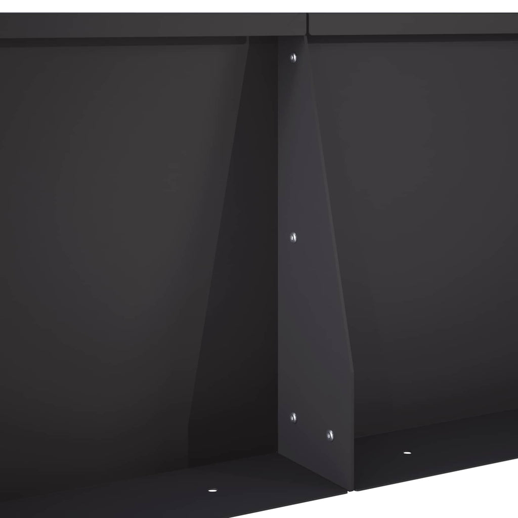 vidaXL Mur oporowy 2 szt. 50 x 50 x 50 cm Stal Czarny