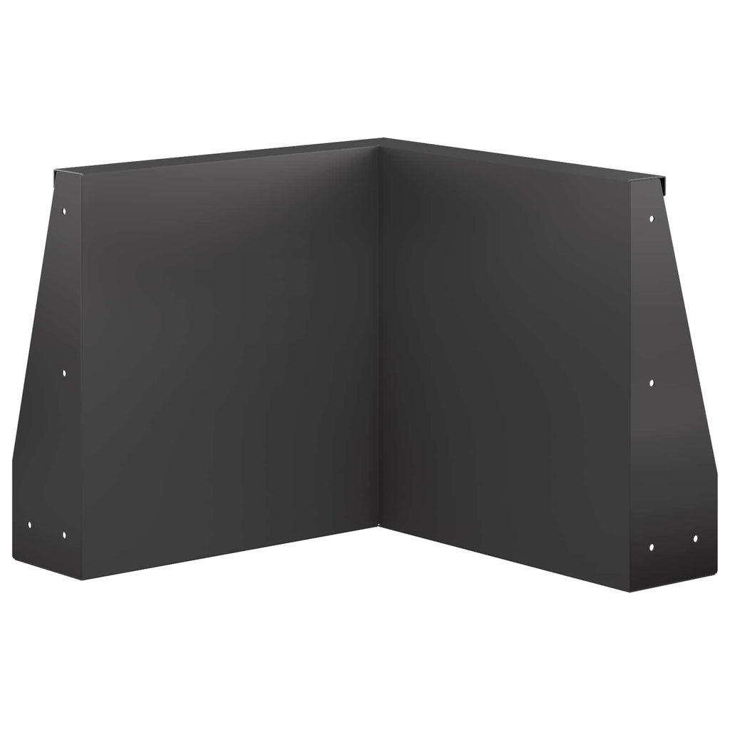 vidaXL Mur oporowy 2 szt. 50 x 50 x 50 cm Stal Czarny