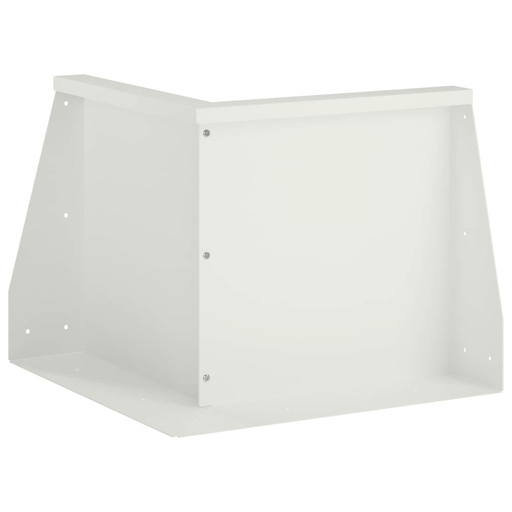 vidaXL Mur oporowy 50 x 50 x 50 cm Stal Biały