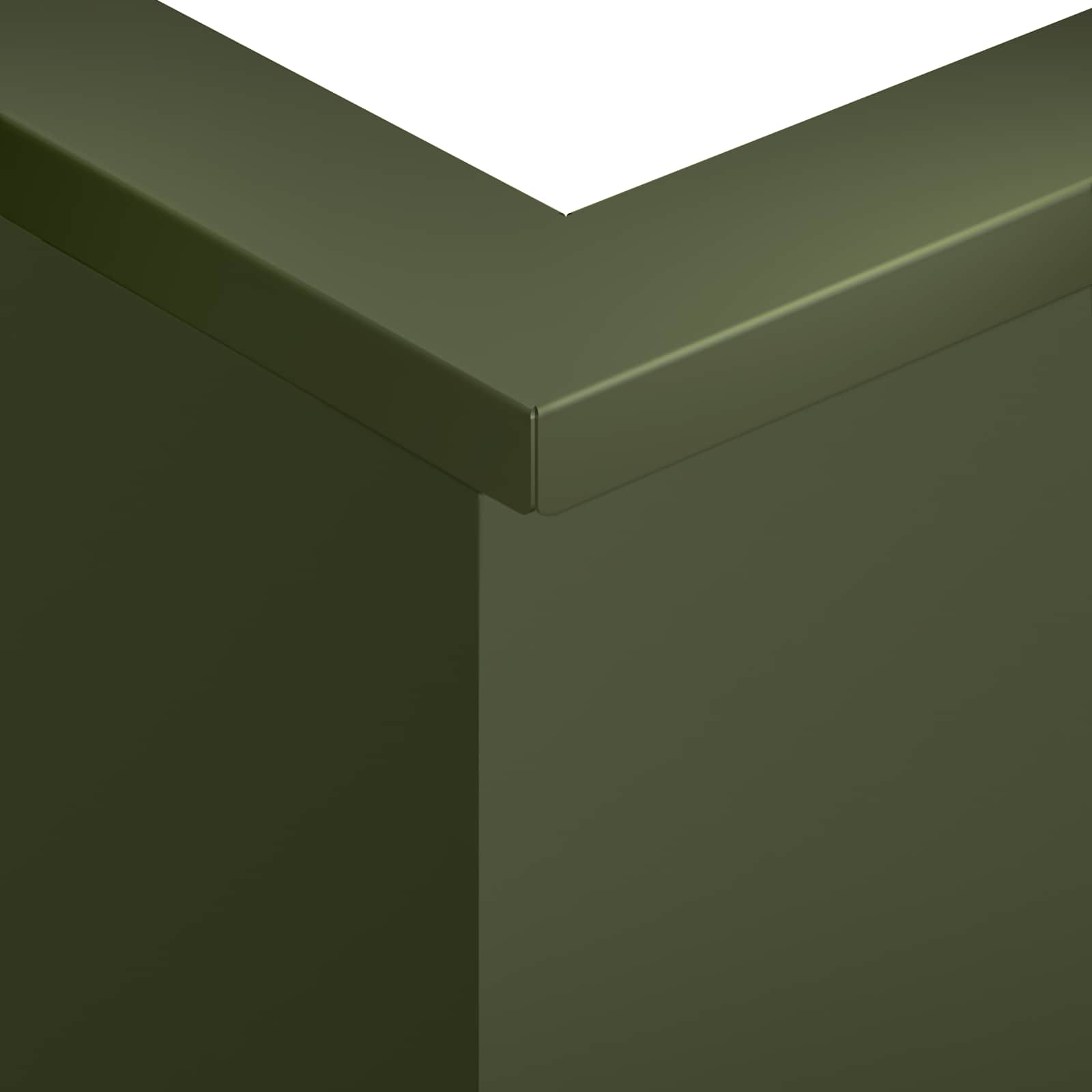 vidaXL Mur oporowy 50 x 50 x 50 cm Stal Oliwkowy zielony