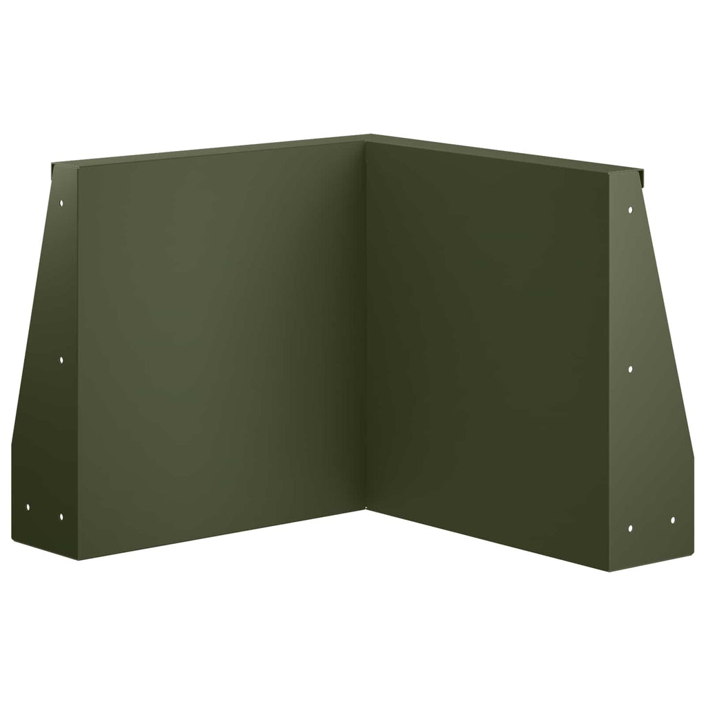 vidaXL Mur oporowy 50 x 50 x 50 cm Stal Oliwkowy zielony