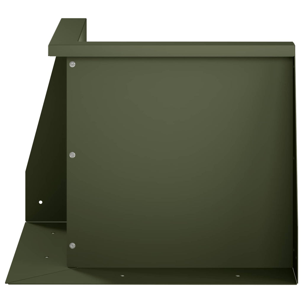 vidaXL Mur oporowy 50 x 50 x 50 cm Stal Oliwkowy zielony