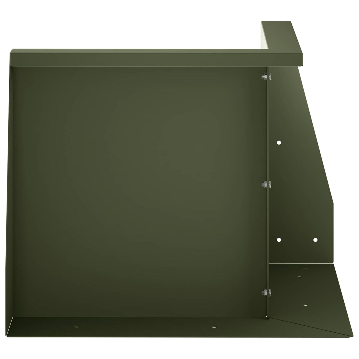 vidaXL Mur oporowy 50 x 50 x 50 cm Stal Oliwkowy zielony