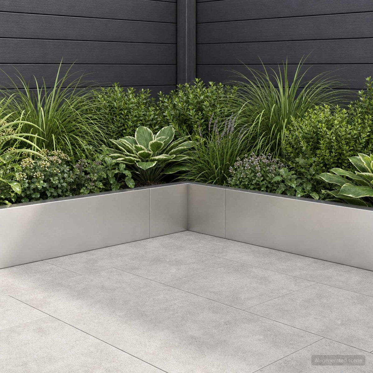 vidaXL Mur oporowy 50 x 50 x 50 cm Stal nierdzewna srebrny