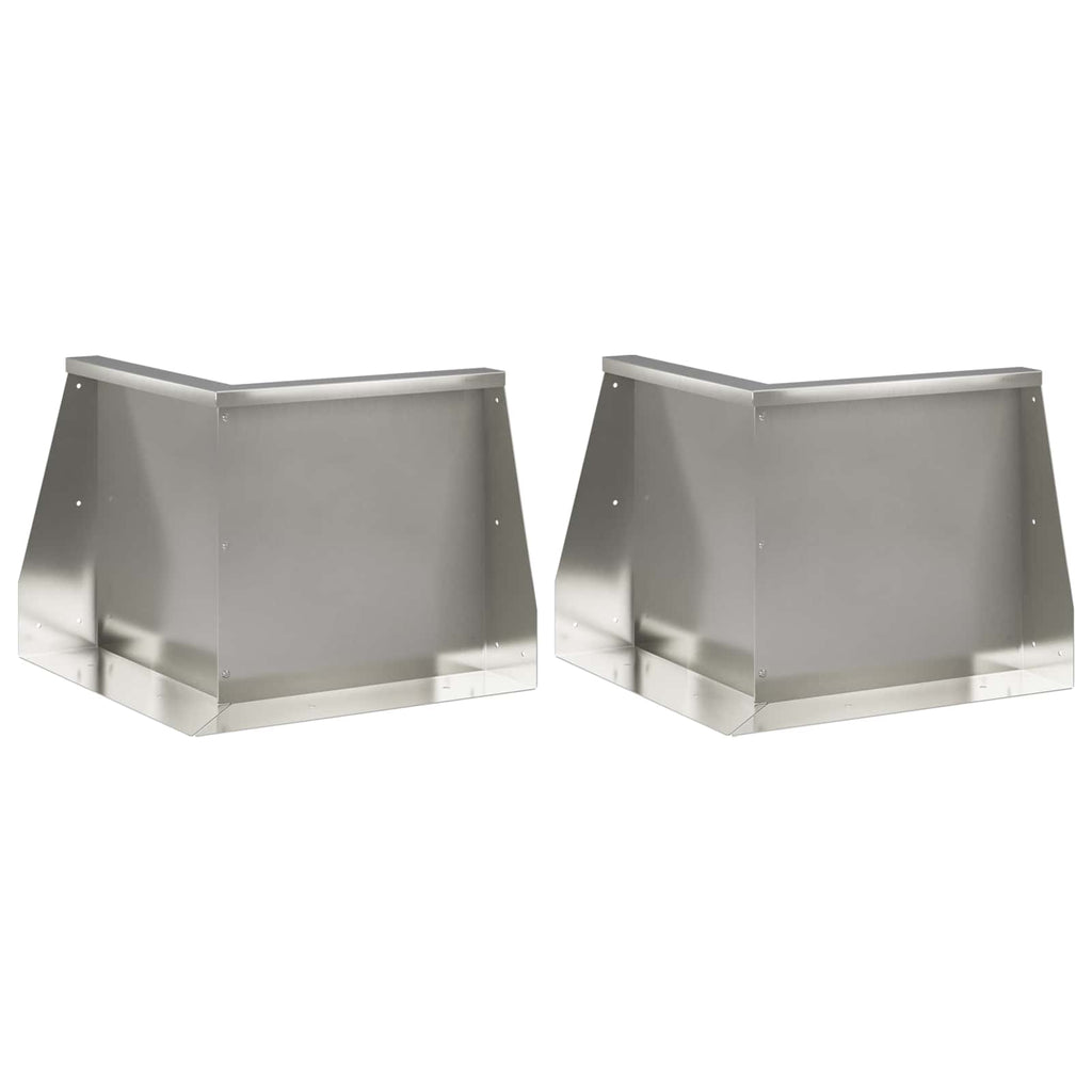 vidaXL Mur oporowy 2 szt. 50 x 50 x 50 cm Stal nierdzewna srebrny