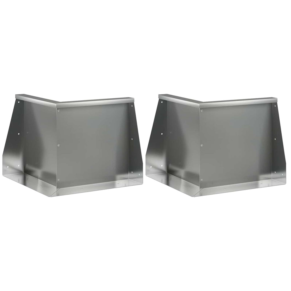vidaXL Mur oporowy 2 szt. 50 x 50 x 50 cm Stal ocynkowana srebrny