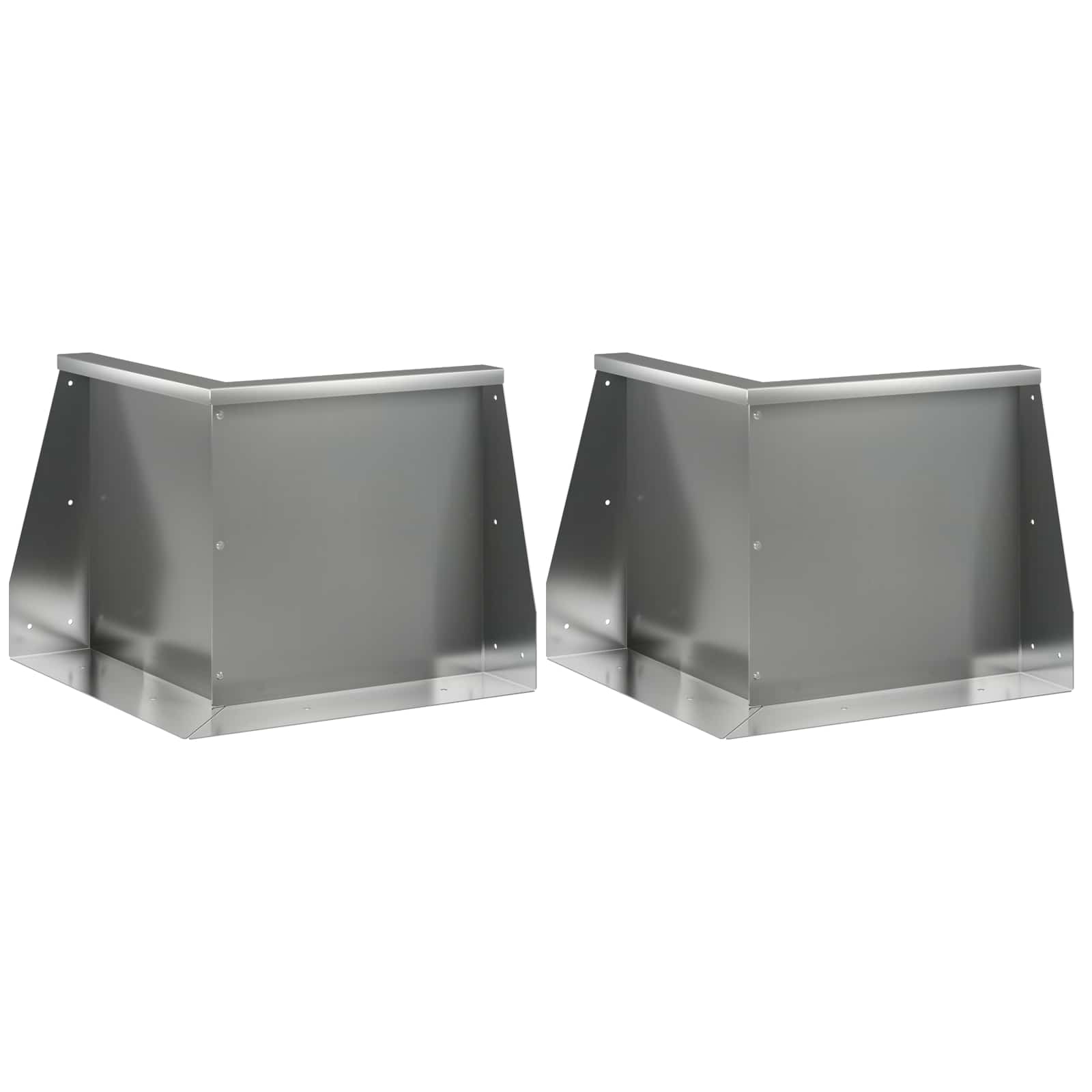vidaXL Mur oporowy 2 szt. 50 x 50 x 50 cm Stal ocynkowana srebrny