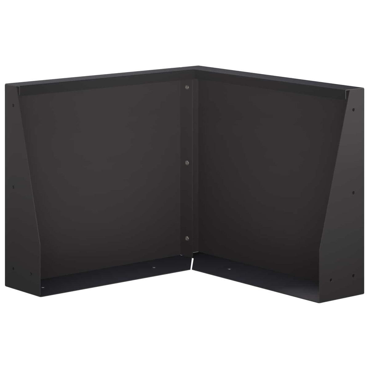 vidaXL Mur oporowy 50 x 50 x 30 cm Stal Czarny