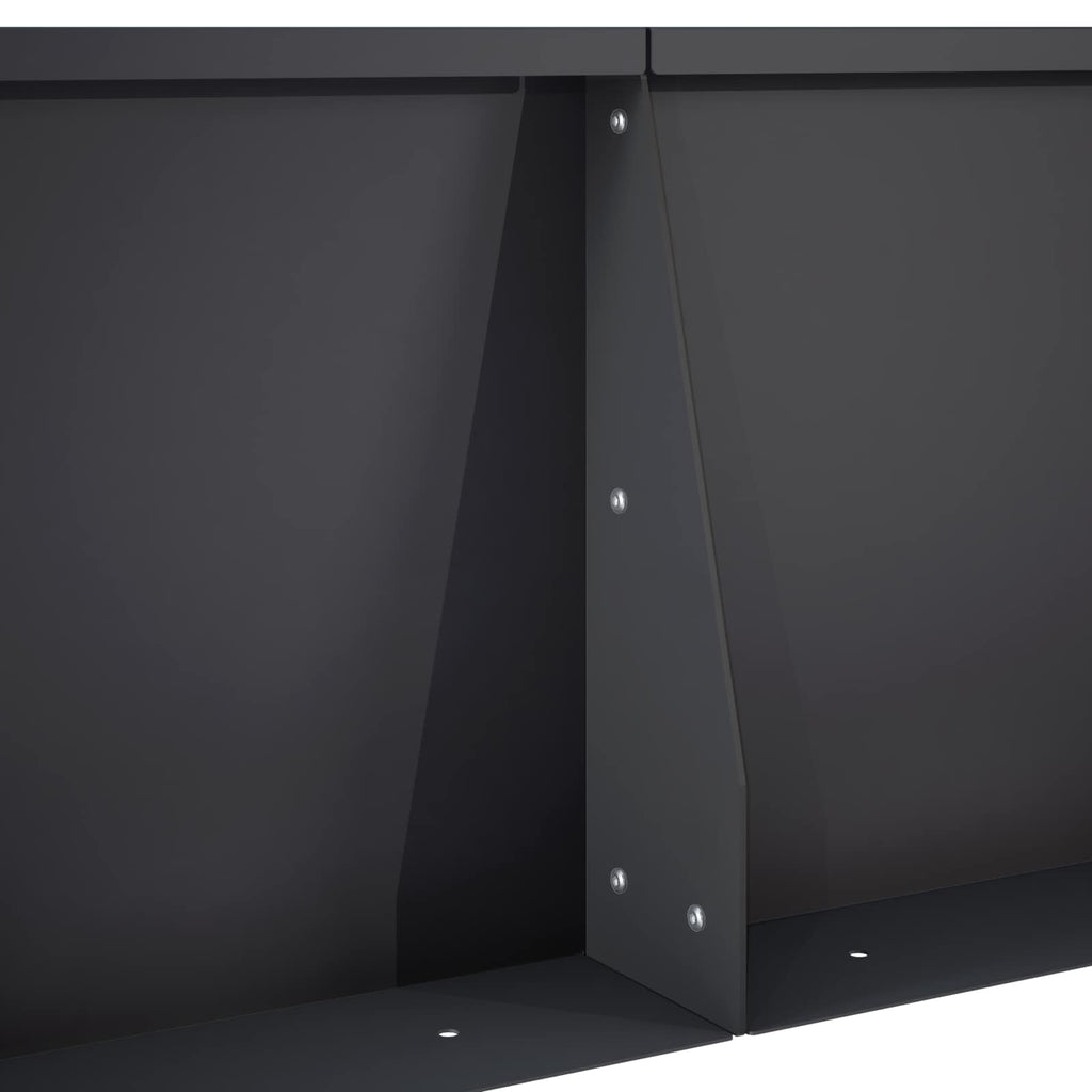 vidaXL Mur oporowy 2 szt. 50 x 50 x 30 cm Stal Czarny