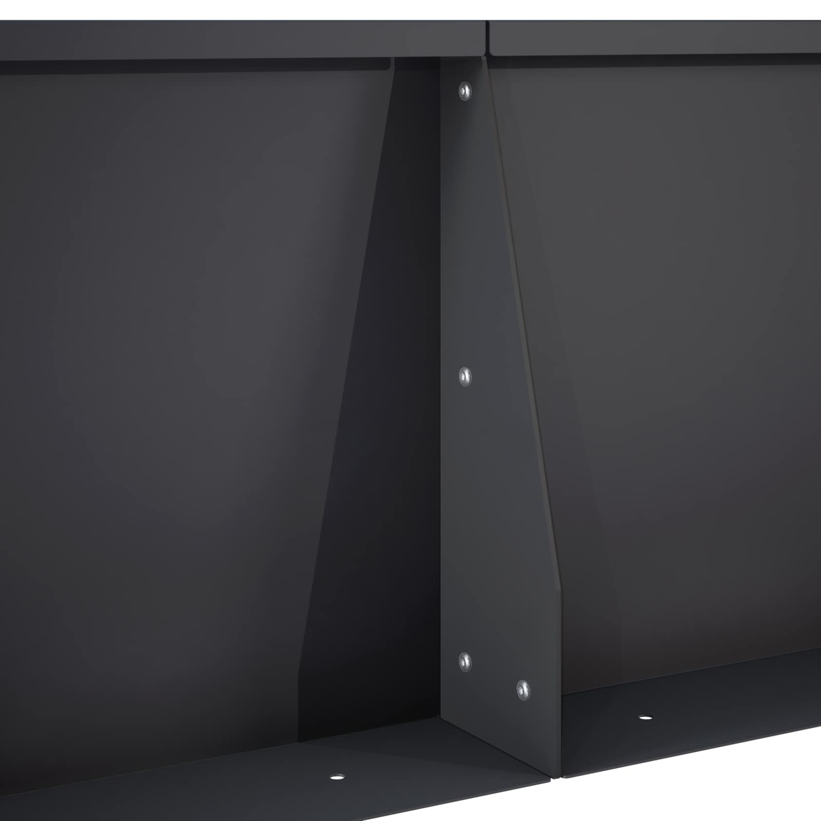 vidaXL Mur oporowy 2 szt. 50 x 50 x 30 cm Stal Czarny