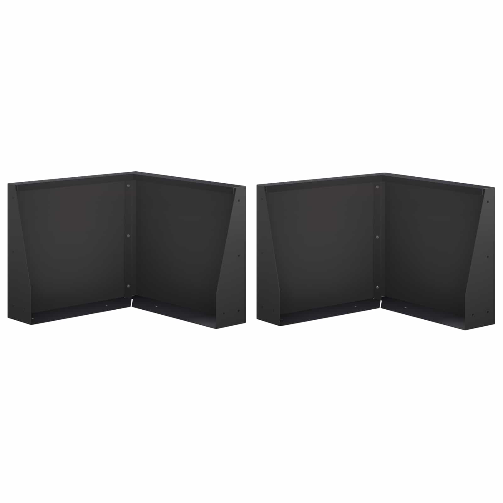 vidaXL Mur oporowy 2 szt. 50 x 50 x 30 cm Stal Czarny