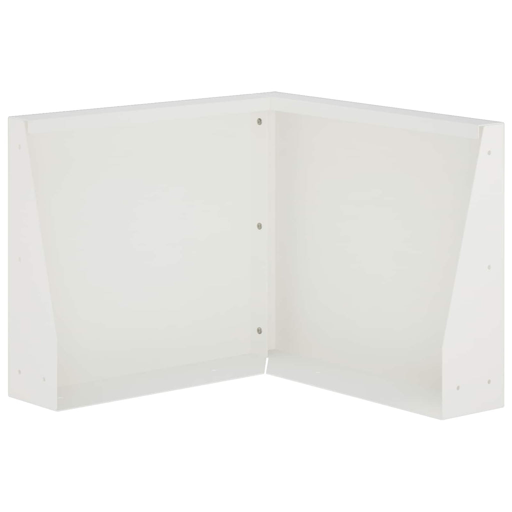 vidaXL Mur oporowy 50 x 50 x 30 cm Stal Biały